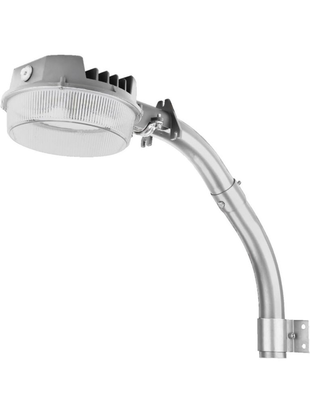 43W LED Barn Light with Adjustable Arm, Silver Gray Outdoor Yard & Street